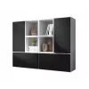 Cama living room furniture set ROCO 19 (4xRO3 + 4xRO6) white/white/black