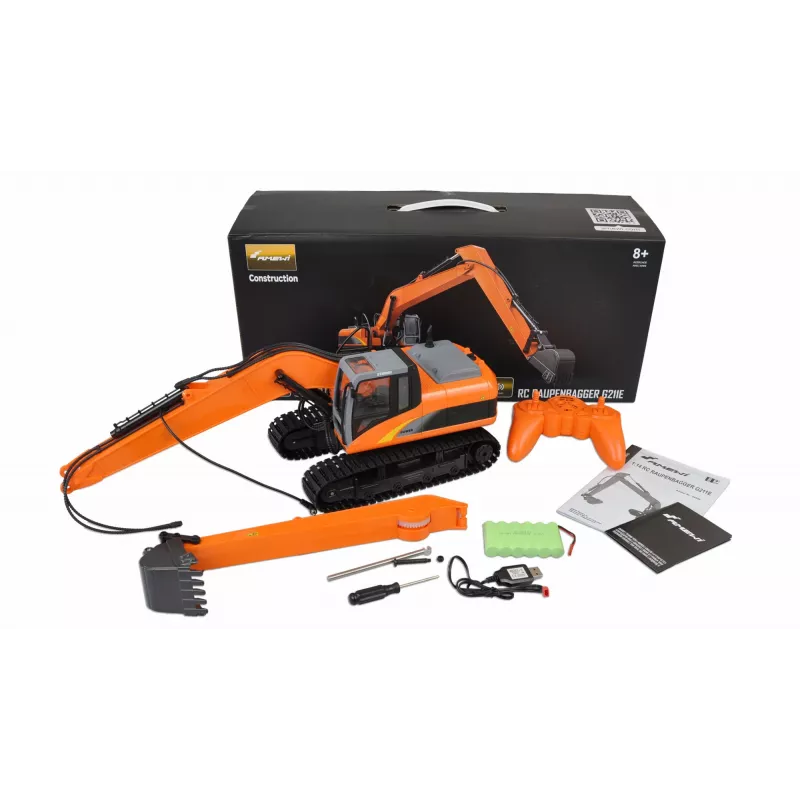 Excavator RC model Amewi 22545 1:14 scale, electric motor, NiMH 400 mAh, for ages 8+