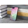Protective phone case iKins for Apple iPhone 8/7 with water flower design, black