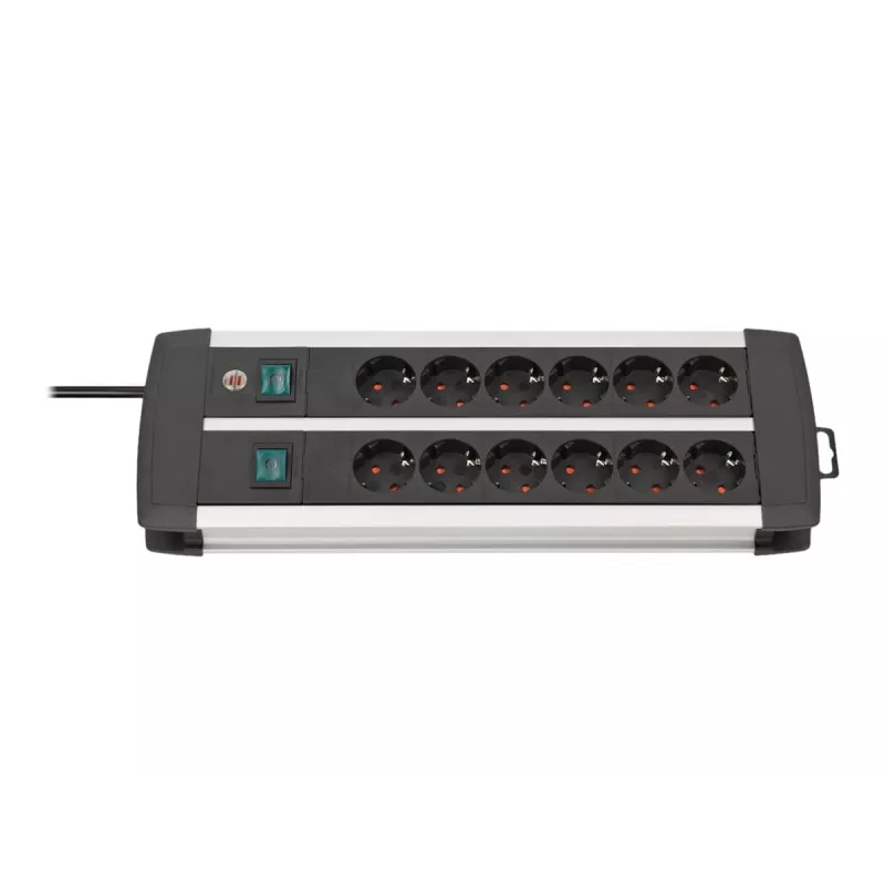 Power Extension Brennenstuhl 1391000912 3m 12 AC Outlets Indoor Black White