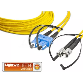 Lightwin LDP-09 SC-ST 1.0 Fibre Optic Cable 1 m LSOH OS2 2x SC 2x ST Yellow (LDP-09 SC-ST 1.0)