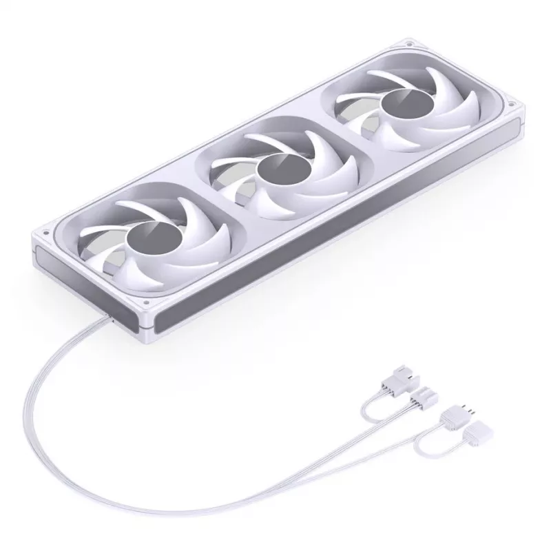 360mm ARGB PWM Radiator Fan Kit Jonsbo ZB-360 white — 3x120mm PWM ARGB fans for liquid cooling radiators