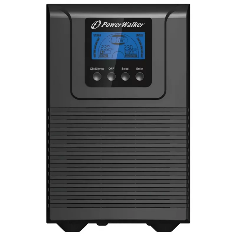 Uninterruptible Power Supply PowerWalker VFI 1000 TGB — 1 kVA (900 W), Double-conversion Online, 4× C13 outlets, USB, RS-232, EPO