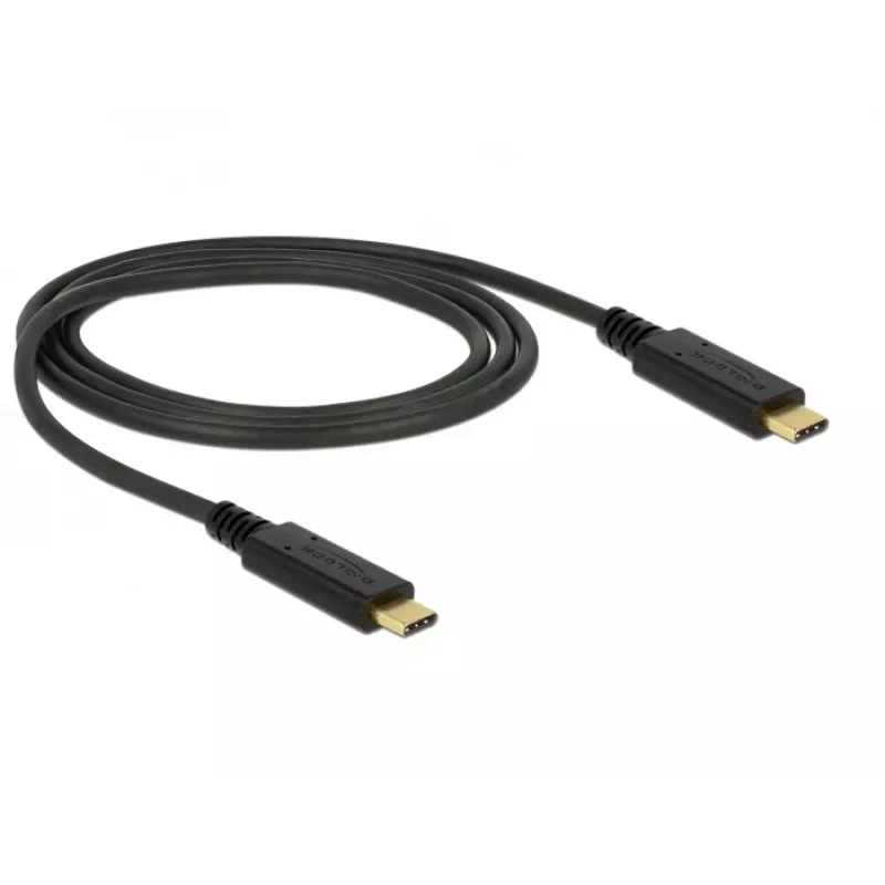 USB Cable DeLOCK 83661 USB 3.2 Gen 2 1m USB C Black