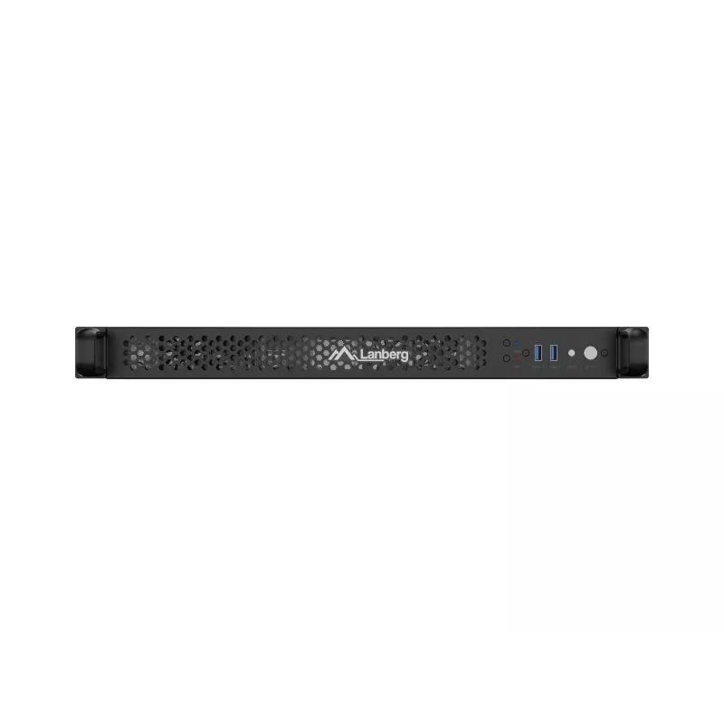Lanberg SC01-4201-10B 1U Rackmount Server Chassis, ATX/SSI CEB, 4x 40mm PWM Fans, 2x USB 3.0, Black