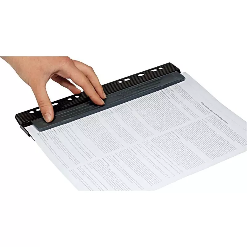 Hole Punch WEDO 67 9401 — 4-hole metal punch, black, punching capacity 3 mm, 66 mm width