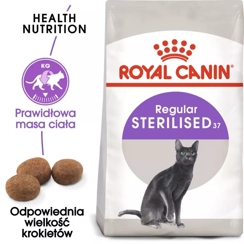 Dry cat food Royal Canin Sterilised 2 kg — adult neutered cats, chicken, 37% protein
