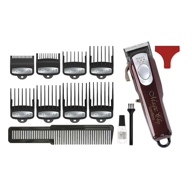 Wahl Cordless Magic Clip Burgundy Hair Clipper 0.8-2.5mm