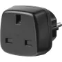 Travel Adapter UK/Grounded Plug, Socket Adapter black