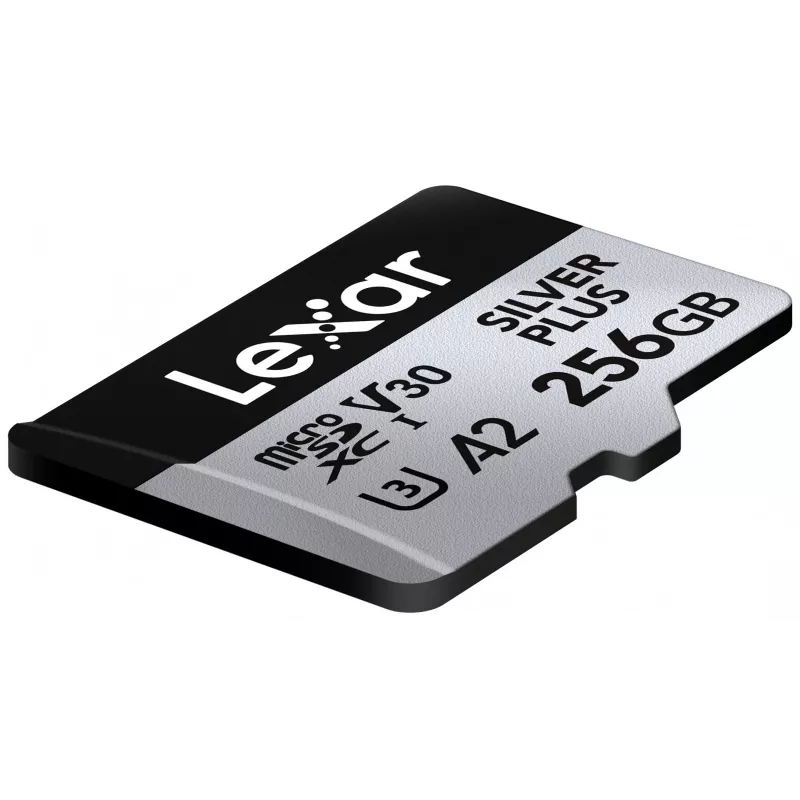 Memory card microSD 256GB C10 A2 U3 V30 205/150MB/s Silver Plus