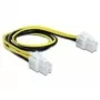 Power Cable DeLOCK 65604 Black Yellow 0.3 m