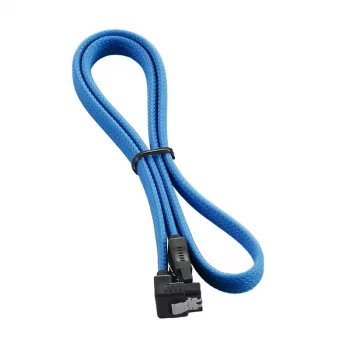 CableMod ModMesh - SATA-Cable - Serial ATA 150/300/600 - SATA (W) right-angled to SATA (W) - 60cm - Light Blue (CM-CAB-RSAT-N60KLB-R)