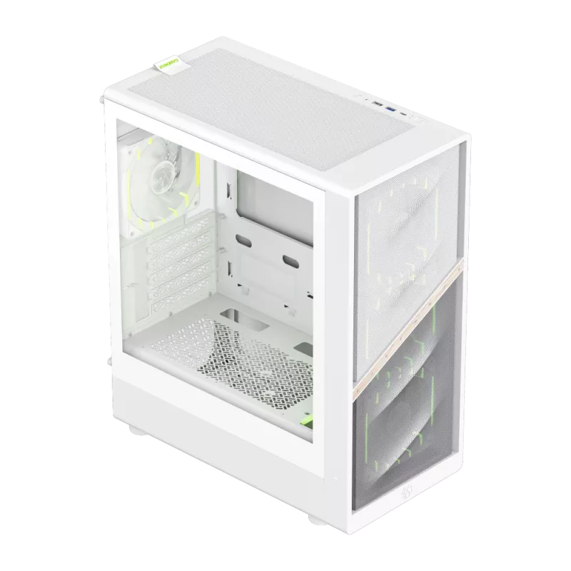 Gamemax Case | AERIS 330 MW | White | Mini Tower | Power supply included No