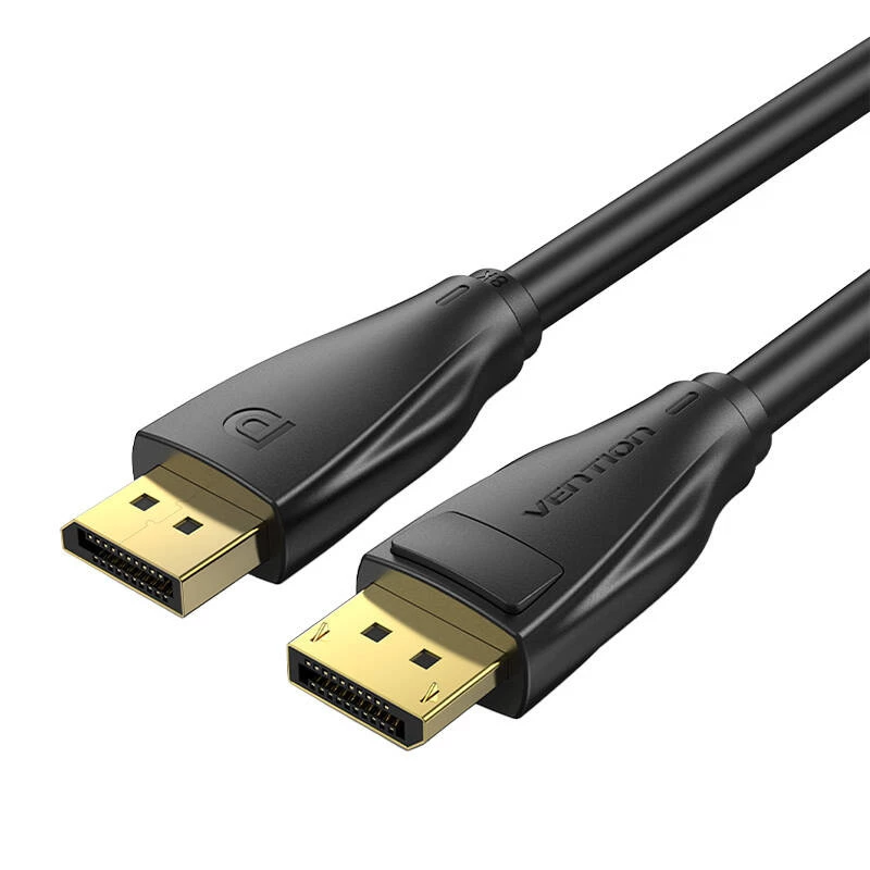 DisplayPort 1.4 cable Vention HCCBI, 3 m, 8K@60Hz / 4K@120Hz, 80 Gbit/s, gold-plated contacts, black