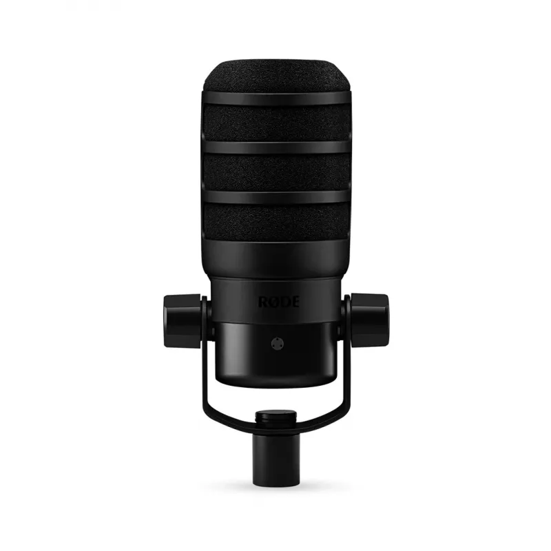 Studio microphone RØDE PodMic USB — cardioid XLR/USB, 24-bit/48 kHz, USB-C, headphone out, rotary volume, black