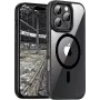 Protective BackCase jt berlin Hybrid MagSafe for Apple iPhone 16 Pro Max — black transparent