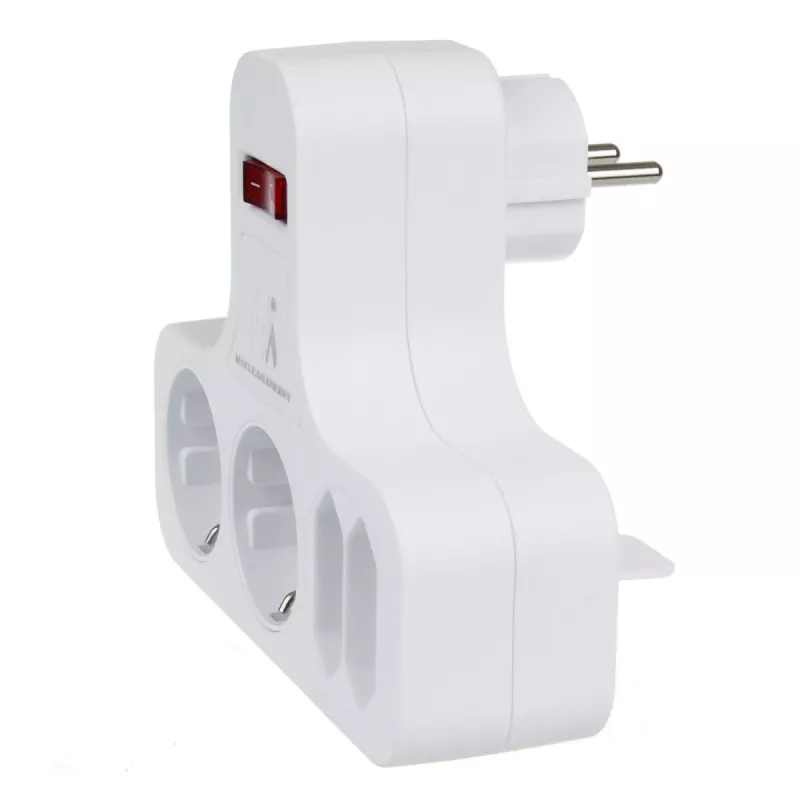 Power socket x4 with switch MACLEAN MCE224 F — 4-way mains outlet with individual switch