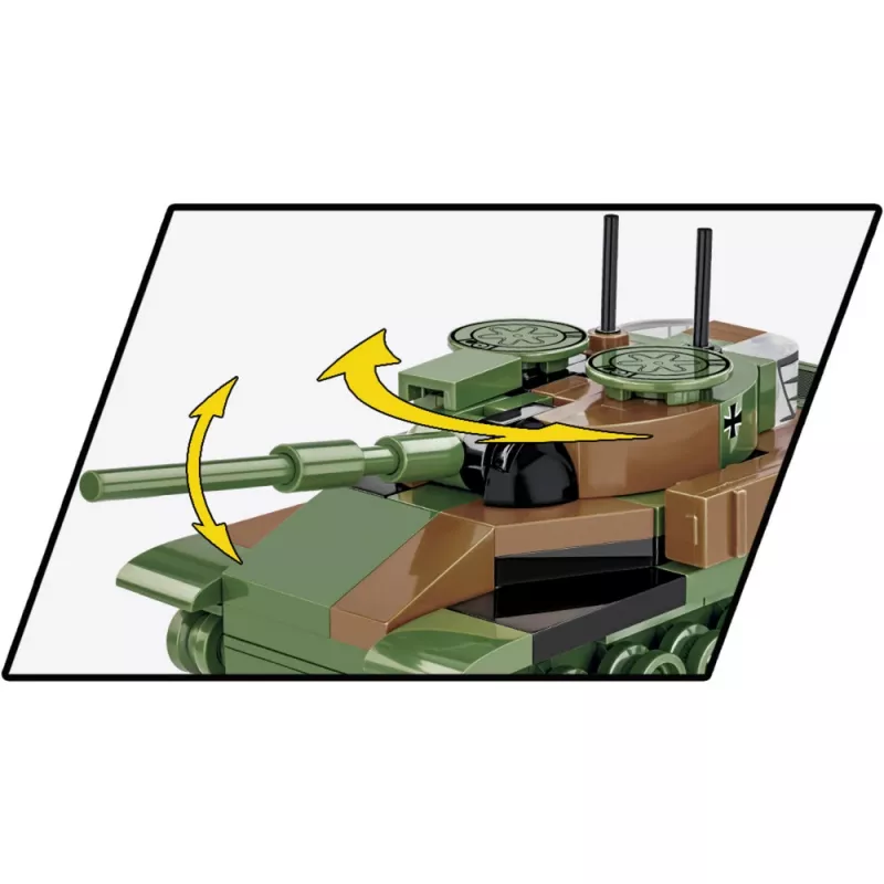 Building set Cobi Leopard I tank model — 147 pieces, ages 6+, brown/green