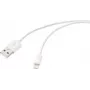 Renkforce USB Cable USB 2.0 USB-A Plug, Apple Lightning Plug 1.00 m White RF-6857548 (RF-6857548)
