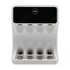Battery charger QOLTEC 50848 for NiMH AAA (R03) and AA (R6) cells with LCD display