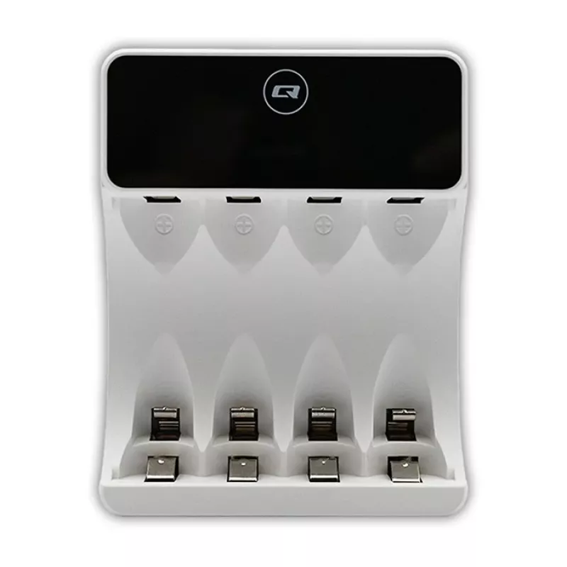 Battery charger QOLTEC 50848 for NiMH AAA (R03) and AA (R6) cells with LCD display