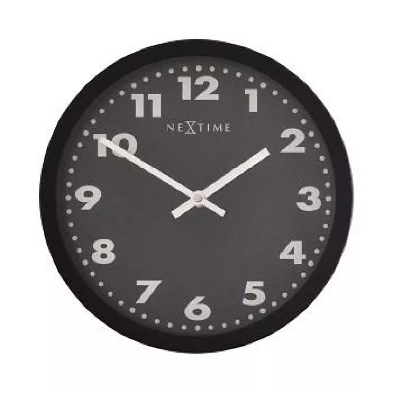 NeXtime klok 2906ma Mercure, Ø 25 cm, Wall, Black