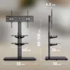 TV floor stand ONKRON TS5550-B for 32–65 inch (81.3–165.1 cm), max load 30 kg, VESA 100x100–600x400, height 880–1080 mm, swivel ±25°