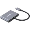 USB-C 3‑in‑1 Hub CANYON DS-3 Dark Grey — USB-C to USB-A + HDMI + PD passthrough
