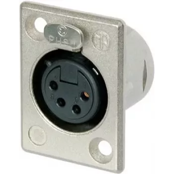 Neutrik NTR-NC4FP1 - -30 - 80 °C - Black - Silver - UL 94 HB - IEC 61076-2-103 - IP 40 - IEC 68-2-20 (NC4FP1)