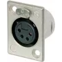Neutrik NTR-NC4FP1 - -30 - 80 °C - Black - Silver - UL 94 HB - IEC 61076-2-103 - IP 40 - IEC 68-2-20 (NC4FP1)