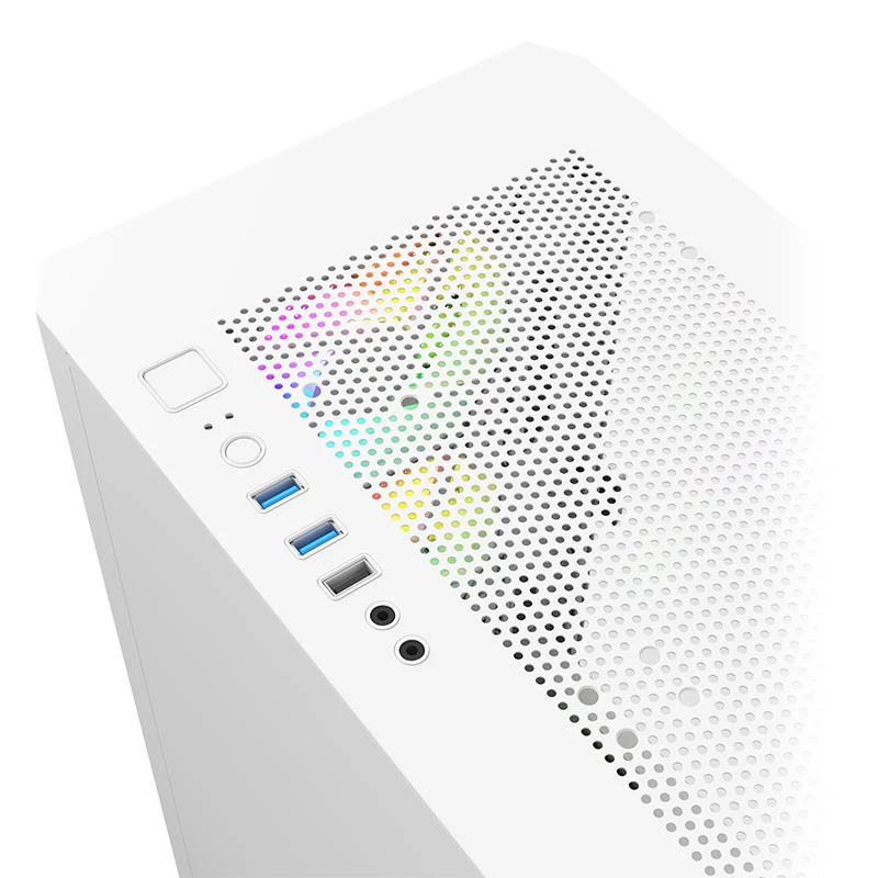 Montech AIR 100 ARGB MICRO-ATX Tower with Four ARGB Fans Pre Installed, Ultra-Minimalist Design, Fine Mesh Front Panel, High Airflow, Unique Side