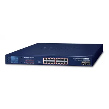 PLANET GSW-1820VHP - Switch - 16 x 10/100/1000 + 2 x Gigabit SFP - rack-mountable - PoE+ (300 W) (GSW-1820VHP)