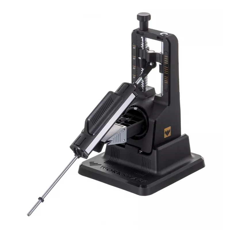 Knife sharpener Work Sharp Precision Adjust 09DX164 adjustable angle with ceramic honing rod, diamond plates, black, 243.8×165.1×143.3 mm