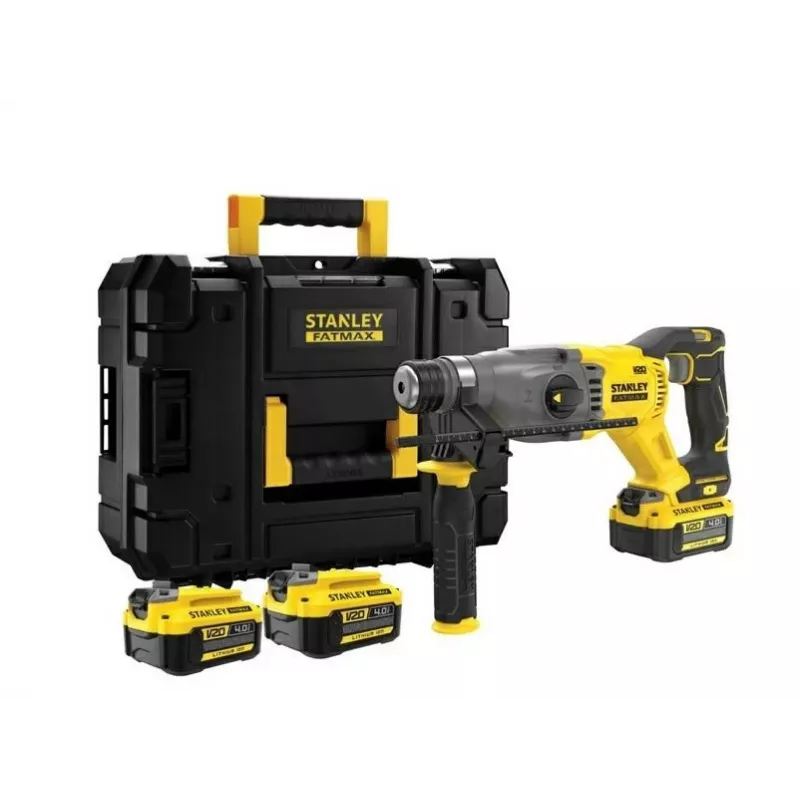 STANLEY rotary hammer drill SDS+ 18V V20 2x4Ah KUFER