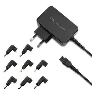 Power adapter QOLTEC Universal 30W with 8 interchangeable plugs