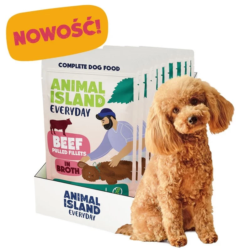 ANIMAL ISLAND beef fillets in broth for dogs 10x150g