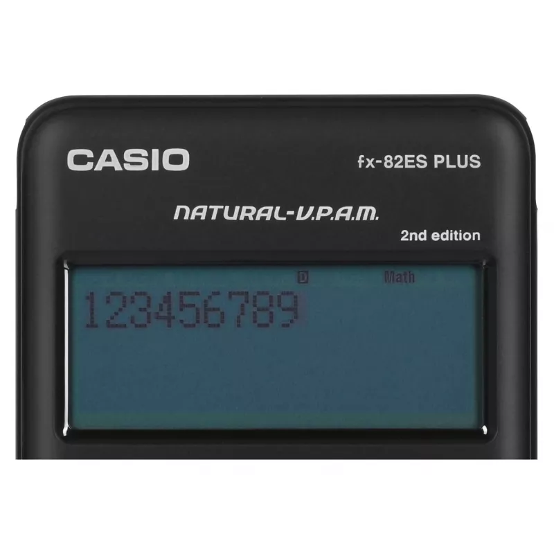 Scientific calculator CASIO FX-82ES PLUS-2 Pocket — 252 functions, dot-matrix 12-digit display, battery-powered (AAA), black