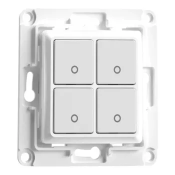 Wall Switch Shelly 4 White Control type Buttons Compatibility Shelly 1 Shelly i4 Shelly 2.5 Shelly Plus Series