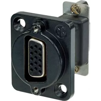 Neutrik NADB15FF-B Cable Adapter VGA Black - Stainless Steel (NADB15FF-B)