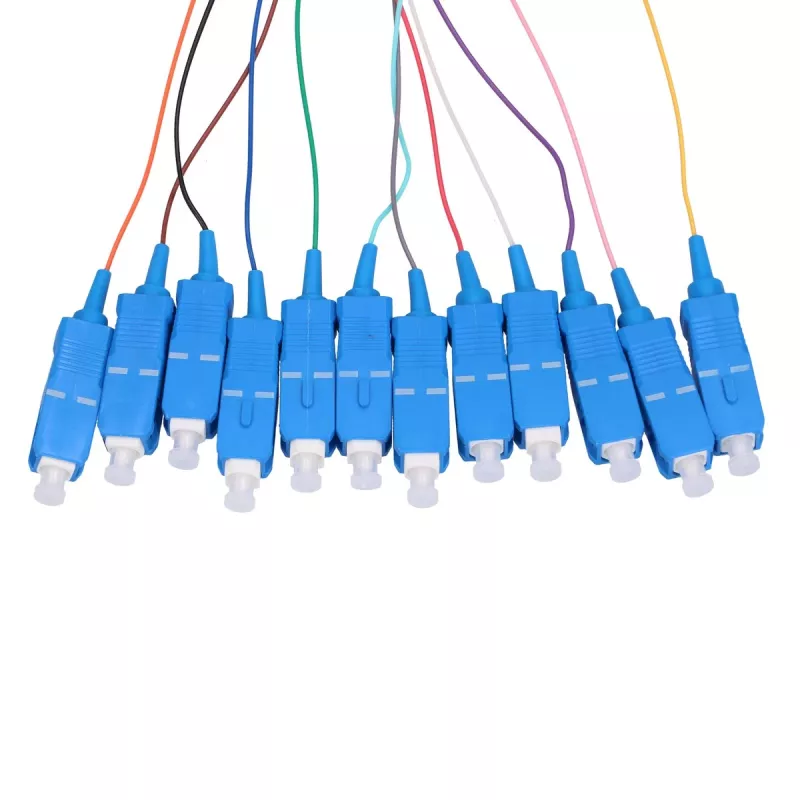 Pigtail set SC/UPC singlemode Extralink G.657A1 900µm 1 m 12 pcs 12 colours