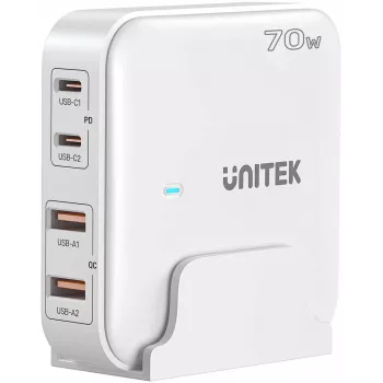Desk Charger Unitek P1228AWH01-EU 70W 2×USB-A 2×USB-C