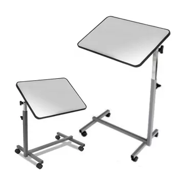 Bedside table HERDEGEN EASY model 421000 — compact nightstand, adjustable height 70–105 cm, tabletop 600×400 mm, tilt 0–90°, 4 lockable wheels, max load 10 kg