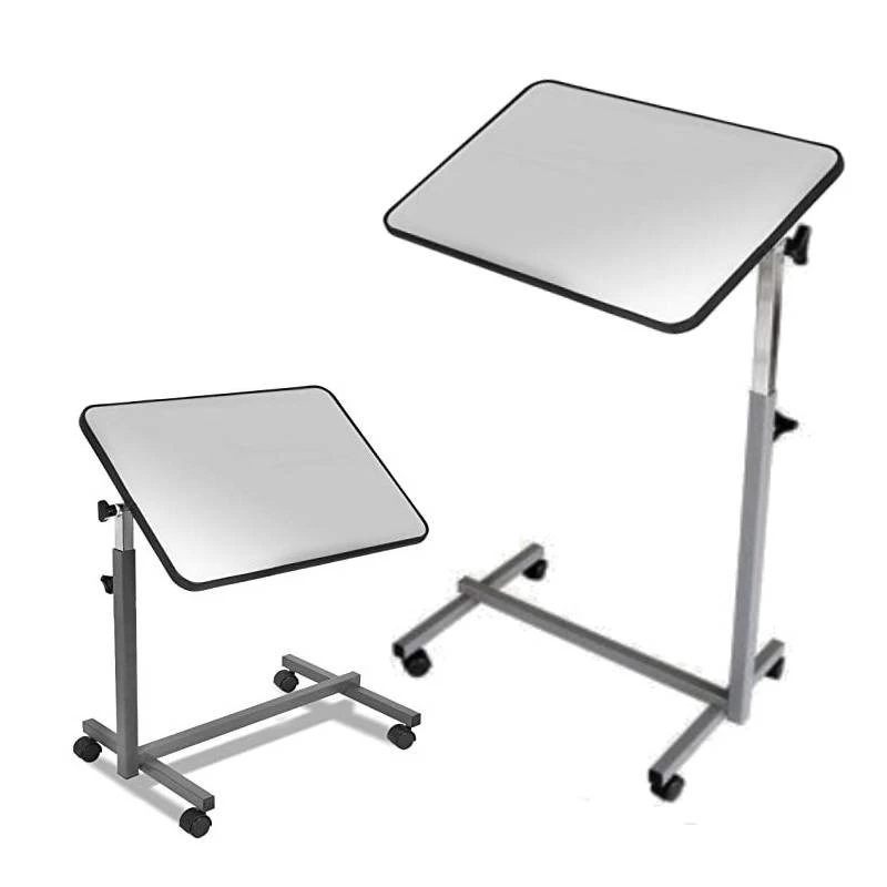 Bedside table HERDEGEN EASY model 421000 — compact nightstand, adjustable height 70–105 cm, tabletop 600×400 mm, tilt 0–90°, 4 lockable wheels, max load 10 kg