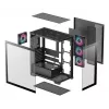 PC case DeepCool CG580 4F Midi Tower — ATX/ITX/MicroATX, tempered glass, 3×120mm+1×120mm fans, 2×3.5 inch & 2×2.5 inch, USB-A×2 USB-C×1, black