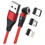 USB Cable RealPower MagneticCharge3 1m USB A Red
