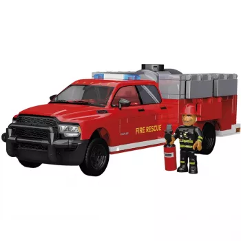 Buildable construction toy Cobi RAM 3500 Fire Truck COBI-24612 2-in-1 model set
