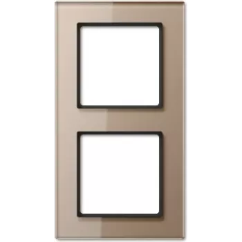 Glass switch cover JUNG AC 582 GL CH Champagne — glass, 84×155 mm