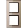 Glass switch cover JUNG AC 582 GL CH Champagne — glass, 84×155 mm