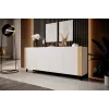 FARO chest of drawers 200x42x82 white matt + oak craft