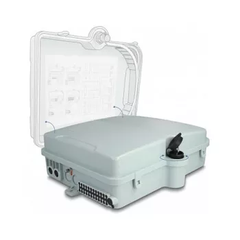 DeLOCK Fiber Optic Distribution Box 24 Port IP65 Waterproof Grey